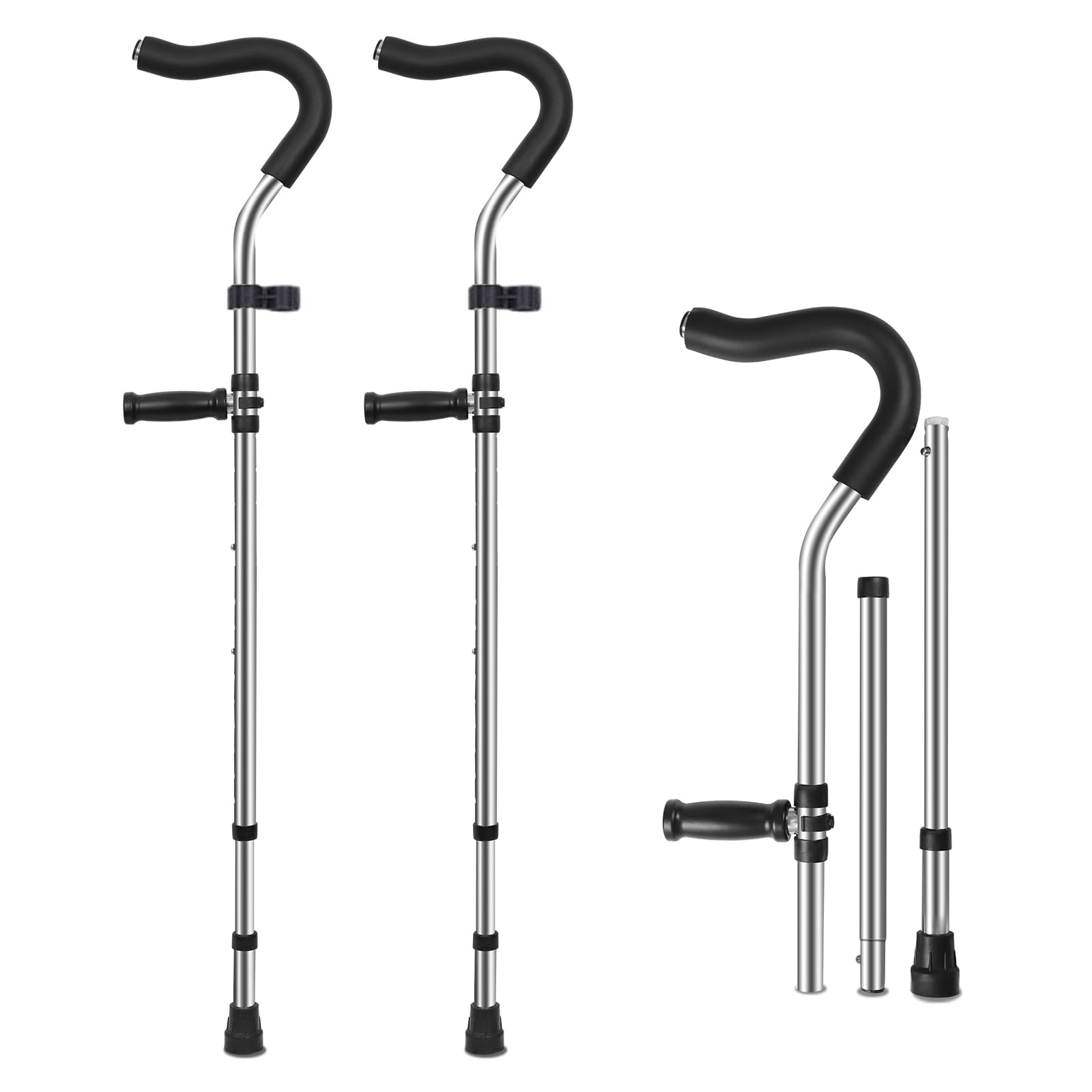 Amazon.co.jp: HEINALOUS 松葉杖 F型 折りたたみステッキ 松葉づえ